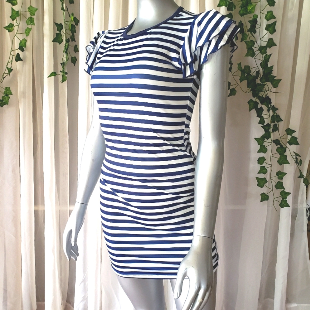 Striped Shein Dress Stretchy NWT